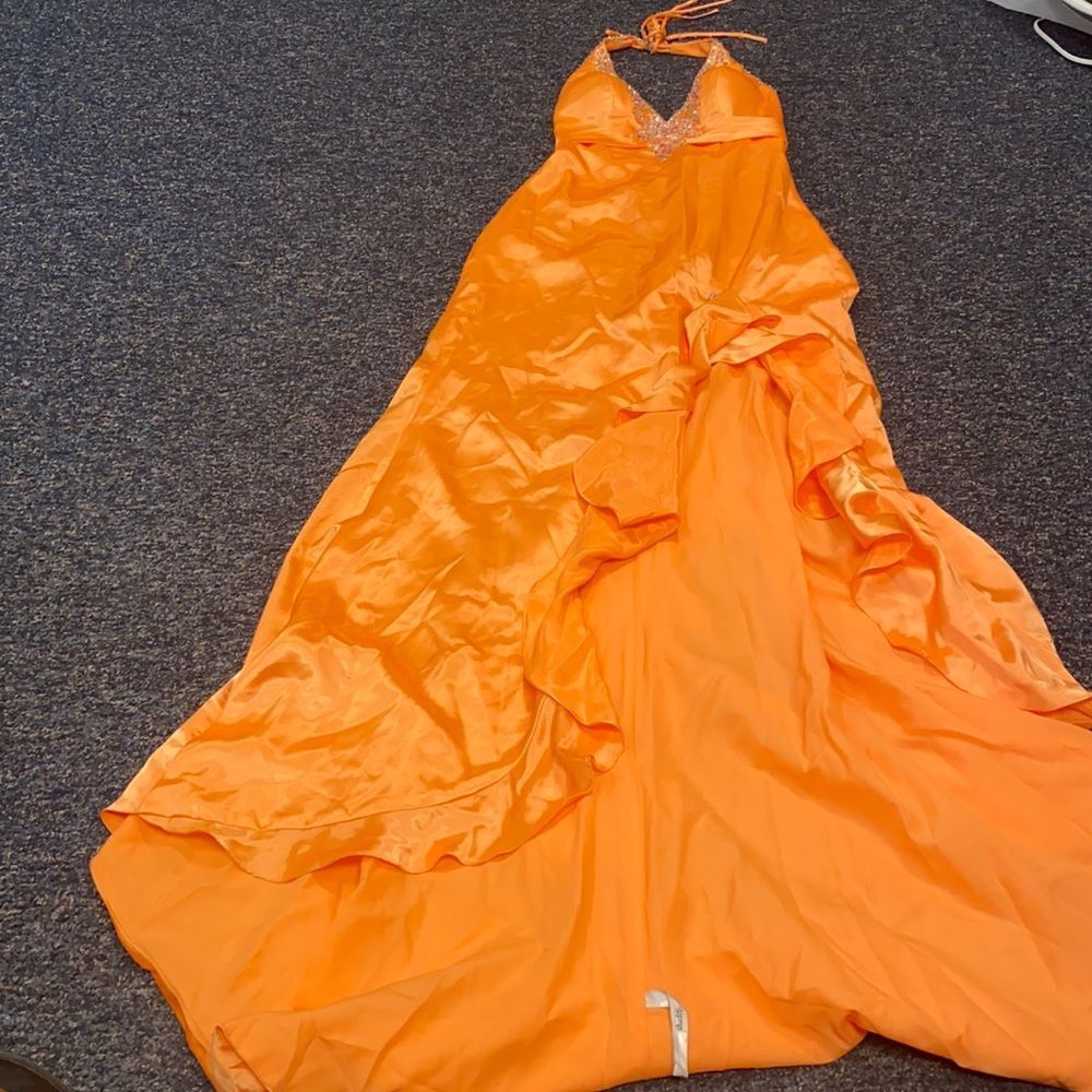 Studio 17 Orange Satin Gown Size small